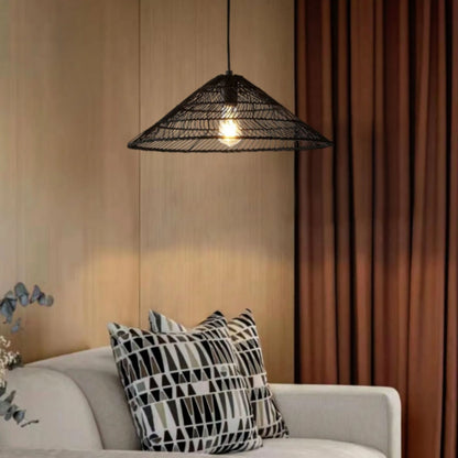 black rattan pendant lighting